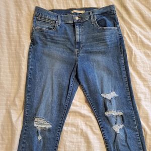 Levi high waisted skinny jeans